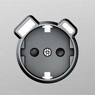 Donel S08 сталь накладка для розетки Schuko с зарядным устройством USB A+C,  со шторками 16A 250 В~,серия DB, DS22937