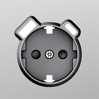 Donel S08 сталь накладка для розетки Schuko с зарядным устройством USB A+C,  со шторками 16A 250 В~,серия DB, DS22937