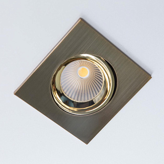 Встраиваемый светильник 9 см, 7W, 3500К Citilux Альфа CLD001KNW6, бронза, вр 8 см