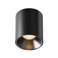 Накладной светильник 7,5*7,5*9 см,  LED, 12W, 3000К, Maytoni Technical Alfa LED C064CL-12W3K-RD-B черный