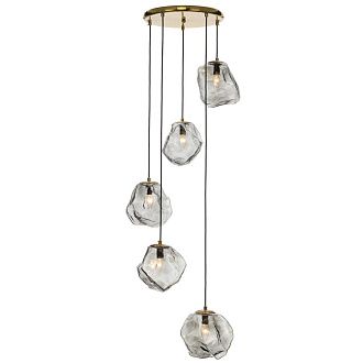 Подвесной светильник *58*90-195 см, 5*Е14*40W, Citilux Rocka CL247085, Бронза