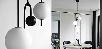 Люстра Balance Beads 38*38*158 см, 4*LED*7.5W, ImperiumLoft 40.2703, Чёрный