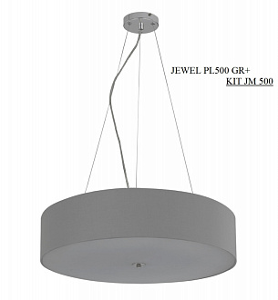 Светильник потолочный 50 см, Crystal Lux JEWEL PL500 GR Хром