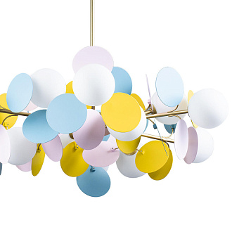 Люстра на штанге LOFT IT Matisse 10008/12 mult, диаметр 75 см, золото