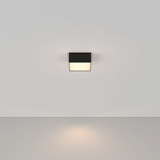 Накладной светильник 12*12*6 см, LED, 12W, 3000К, Maytoni Technical Zon C032CL-12W3K-SQ-B черный