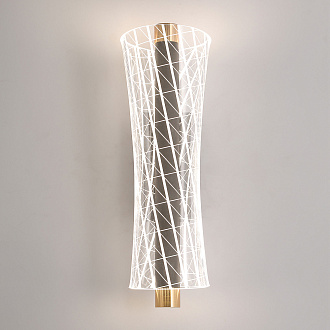 Бра настенное 10*31-31 см, 1*LED, 8W, 4000K, Lussole Calvert LSP-7369, черный