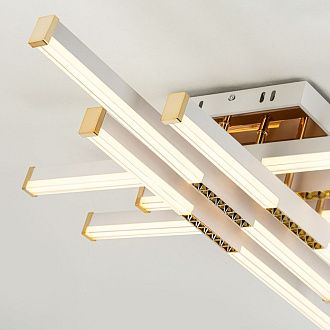Светильник 77*77*13 см, LED*80W, 3000-6000K, Modelux  MDL.9376.700CL WH, Белый, Золото