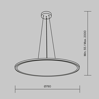 Светильник 78 см, 78W, 4000K Maytoni Cosmos MOD057PL-L78W4K, белый