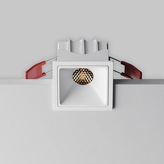 Встраиваемый светильник 6,5*6,5*5,2 см, LED, 10W, 3000К, Maytoni Technical Alfa LED DL043-01-10W3K-SQ-W-1 белый, вр 5,5*5,5 см