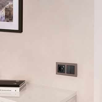 Рамка на 2 поста (латте, стекло) W0021142 Werkel 4690389183416