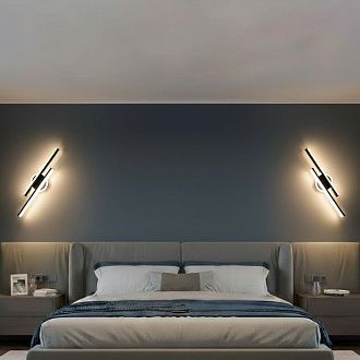 Настенный светильник 55 см, 20W, 3000-5000K, Citilux Trent CL203521, черный