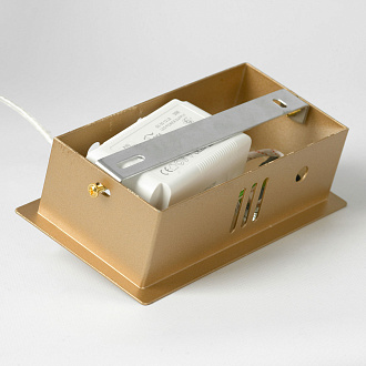 Линейно-подвесной светильник 120*30*150 см, 1*LED*28W 4000K блестящее золото Lussole Bradford LSP-7159