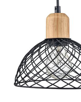 Подвесной светильник  20*170 см, 1*E27 черный, бежевый Vele Luce Folk VL6502P01
