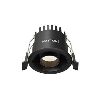 Встраиваемый светильник *6,5*-4,9 см, *LED*10W, 3000K, Maytoni Technical Dip T DL128-10W3K-B, Черный
