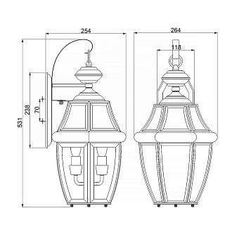 Настенный фонарь Quoizel, Арт. QZ-NEWBURY2-L-PB