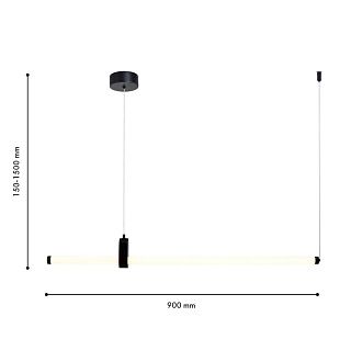 Подвес 90*2,5*15-150 см, 1*LED*20W, 3000K, Favourite Lingering 4860-1P, черный