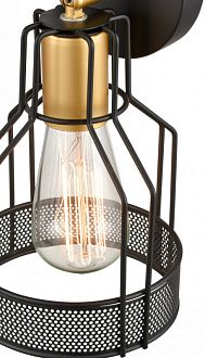Бра 21*15*27 см, 1*E27 черный, золото Vele Luce Abbis VL6262W01