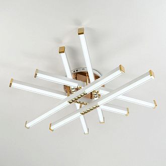 Светильник 70*70*15 см, LED*80W, 3000-6000K, Modelux  MDL.9374.600CL WH, Белый, Золото