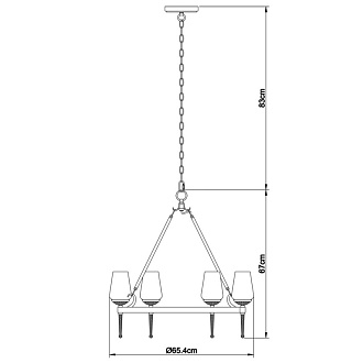 Подвесной светильник Arte LAmp A1722SP-6BA черный, диаметр 66 см