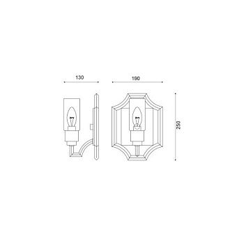 Бра 13*19*25 см, 1*E14 античный шампань Vele Luce Elsa VL4214W01