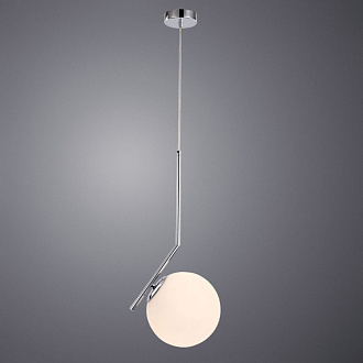 Светильник подвесной 20 см Arte Lamp Bolla-Unica A1923SP-1CC, хром