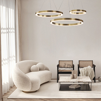 Светильник 40 см, 36W, 4000K Maytoni Saturno MOD415PL-L36BS4K, латунь