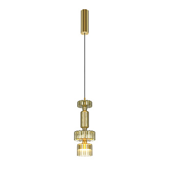 Подвесной светильник 15*15*360 см LED, 12W, 3000К, Maytoni LEVEL MOD253PL-L18BS3K2 латунный