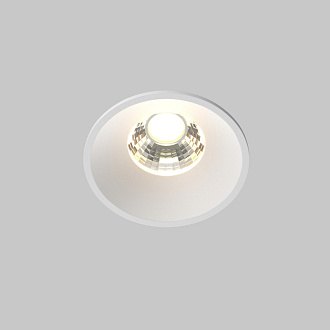 Встраиваемый светильник 6*6*5,3 см, LED, 7W, 3000К, Maytoni Technical ROUND DL058-7W3K-W белый, вр 5,4 см