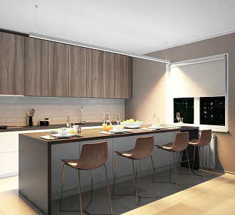 светильник светодиодный 125 см, 72W, 3000K, Denkirs DK9303-WH, белый