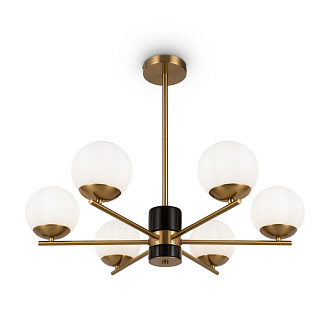 Светильник 67 см, Freya Marble FR5230PL-06BS, латунь