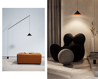 Подвесной светильник 19,6*250 см, ITALLINE  IT03-1429 black/orange