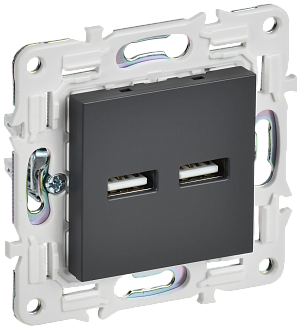 SKANDY Розетка USB A+A 3,1А SK-R15T титан IEK, SK-U21-D31-K48