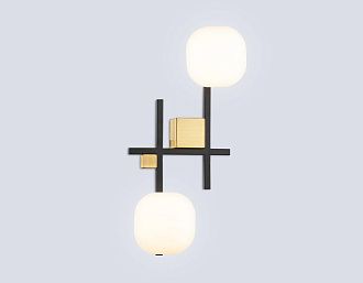 Бра со сменной лампой 23*17*48- см, 2*G9*28W, K, Ambrella Light High Light LH51019, черный, латунь