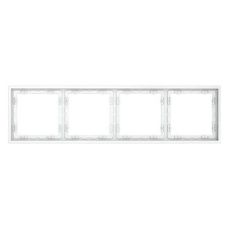 Рамка пластиковая Voltum S70 на 4 поста, белый матовый пластик Soft touch VLS100402