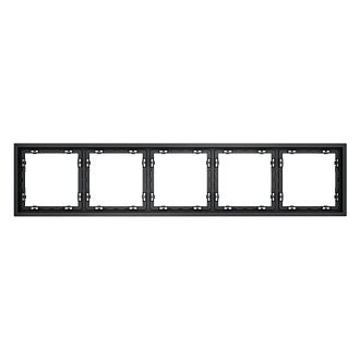 Рамка пластиковая Voltum S70 на 5 постов, графит пластик Soft touch VLS100507