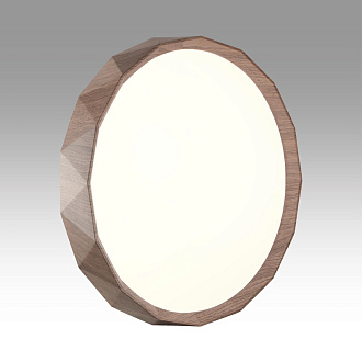 Cветильник 38,5*6,8 см, LED 48W, 4000 К, IP43, белый/коричневый, пластик Sonex Zif Wood, 7637/DL