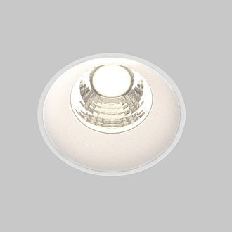 Встраиваемый светильник 5,4*5,4*5,3 см, LED, 7W, 4000К, Maytoni Technical ROUND DL058-7W4K-TRS-W белый, вр 5,5 см