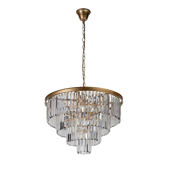Подвесная люстра Loft IT Prism Clear 10019/600C, диаметр 60 см, золото