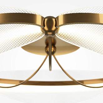 Накладная люстра 60*60*19 см, LED, 45W, 3000К, Maytoni Breeze MOD281CL-L45BS3K латунный