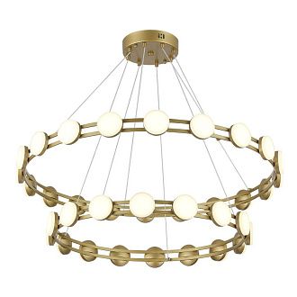 Каскадная люстра 80*120 см, 1*LED*70W, 4000K, ST-Luce Monro SL6610.203.36, золото матовое
