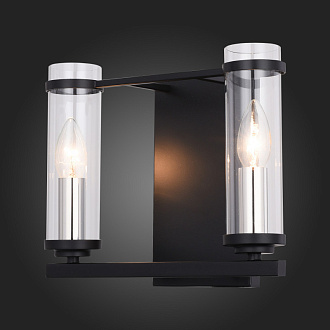 Бра 29 см, ST LUCE BICHERO SL334.401.02 Черный, Никель