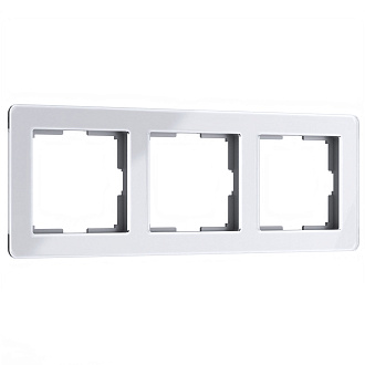 W0032701 Рамка на 3 поста Acrylic, белый Werkel, 4690389184871
