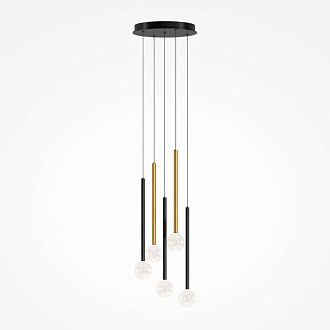 Каскадная люстра 36*36*360 см, LED*16W, 3000K, Maytoni Bubble Dream MOD383PL-L16BBS3K, черный