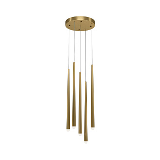Подвесной светильник 32*32*369,3 см, LED, 31W, 2600К-3500К, Maytoni cascade MOD132PL-L30BSK латунный