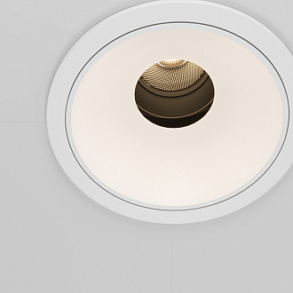 Встраиваемый светильник 8,3*7 см, LED*10W, 3000 К, Wise DL057-10W3K-W Maytoni Downlight, Белый, вр 7,8 см