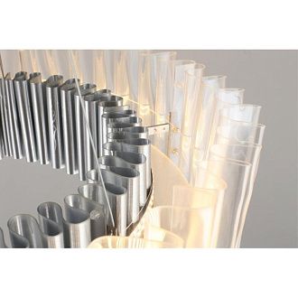 Подвесная люстра 60*60-200 см, 1*LED, 60W, 3000K, Aployt Milena APL.654.03.60, серый