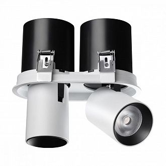 Встраиваемый LED спот Novotech Lanza 358341, 24W LED, 3000K, белый, вр 17,5*9,5 см