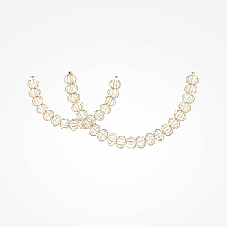 Подвесной светильник 153,7*84 см, LED*117W, 3000 К, Golden Cage MOD216PL-L42G3K Maytoni, Золото