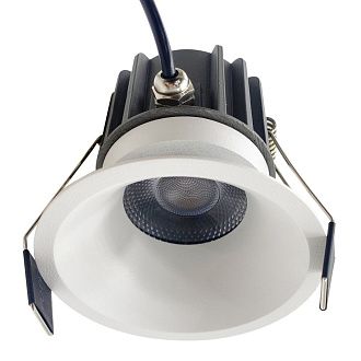 Светильник встраиваемый 8,5*7,6 см, вр 7,5 см, *LED*12W, 2700 / 4000 / 5000K, Mantra Rombok MAN8766, белый