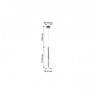 Подвес Favourite Cylindro 2209-1P, D100*H500/1540, серебряный